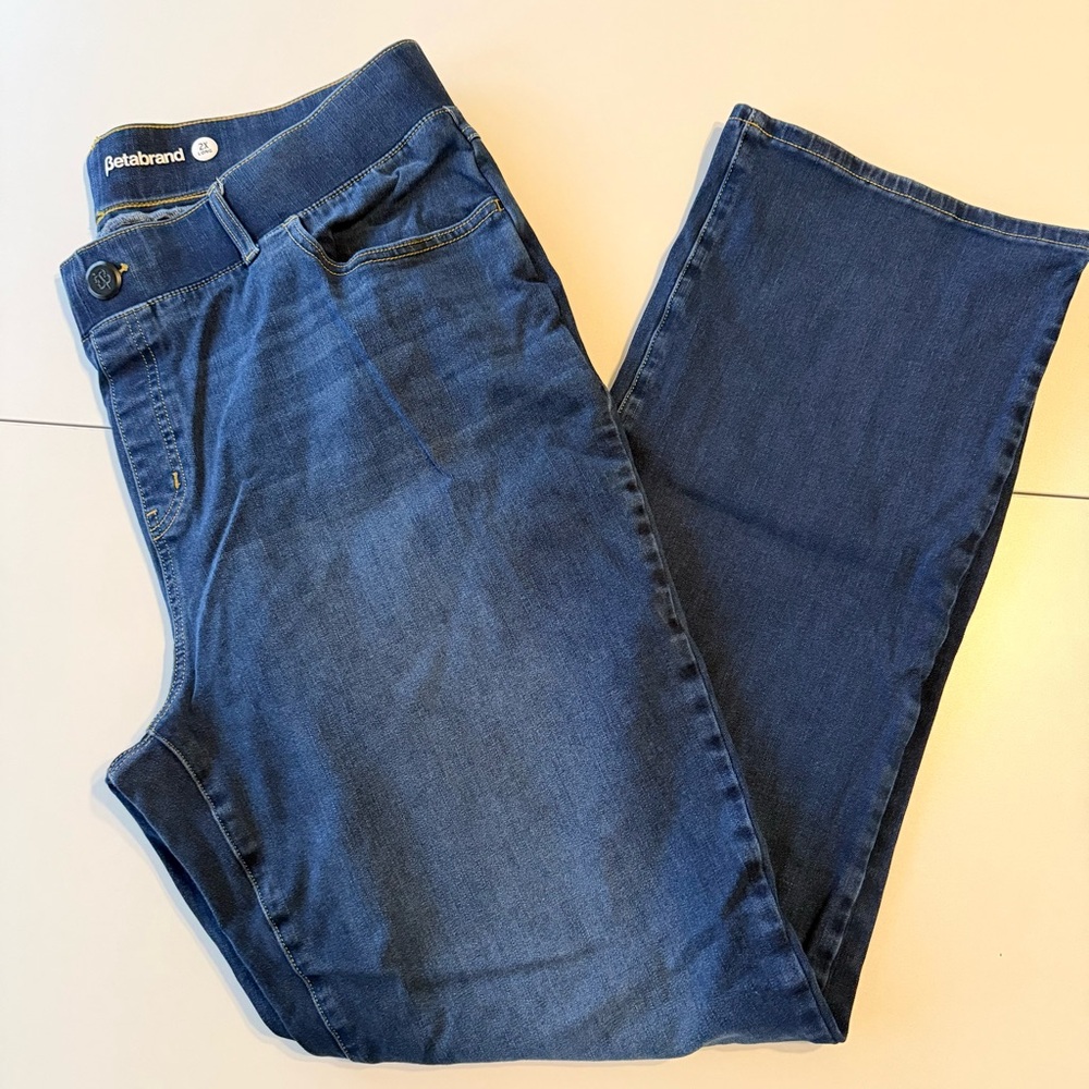 Betabrand Women's Classic Indigo Straight Leg Jeans